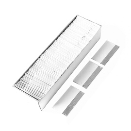 Пластиковые плоские белого цвета 100шт коробка Размер: 39 см x 18 см